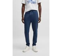 BOSS Bas de survêtement en molleton de coton avec patch logoté - Style Sestart, 50509303 Bleu foncé XXL