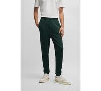 BOSS Bas de survêtement en molleton de coton avec patch logoté - Style Sestart, 50509303 Vert sombre XL