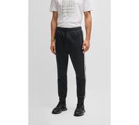 BOSS Bas de survêtement Relaxed à cercles en jacquard tissé - Style Hover Striped C, 50537373 Noir XXXL