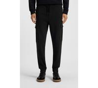 BOSS Bas de survêtement Relaxed en molleton de coton avec poches cargo - Style Seteam, 50542917 Noir S