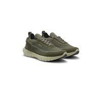 BOSS Baskets à lacets en cuir suédé avec chaussette en maille - Style BOSS-MOTION_Slon_bkn, 50568943 Vert sombre 45
