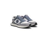 BOSS Baskets avec finitions en cuir suédé et monogramme Double B - Style Jonah_Runn_sdmeBB, 50564185 Bleu 41