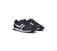 BOSS Baskets avec garnitures en cuir suédé et logo - Style Zayn_Lowp_nymi, 50562818 Bleu foncé 39