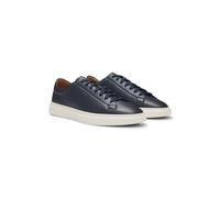 BOSS Baskets basses en cuir avec logo embossé - Style Kieran_Tenn_bustd, 50557866 Bleu foncé 39