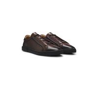 BOSS Baskets basses en cuir brossé haut de gamme - Style Gary_L_Tenn_buqtad, 50578735 Marron foncé 43