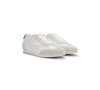 BOSS Baskets basses en cuir lisse et suédé - Style Solenne_Tenn_ltsd, 50575225 Naturel 41