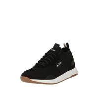 Hugo Boss Baskets Titanium Runn Knit – Tige en maille, cuir suédé – Homme Noir 42
