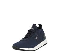 Hugo Boss Chaussures Titanium Runn Knit tige en maille, finitions en cuir suédé Bleu marine 42