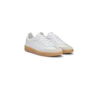 BOSS Baskets en cuir à lacets et finitions en cuir suédé - Style Brenta_Tenn_ltsd, 50518001 Blanc 37