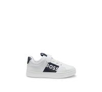 BOSS Baskets en cuir à logo imprimé pour enfant - Style J52165/10P22, J52165 Blanc 28