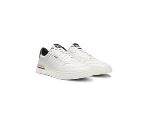 BOSS Baskets en cuir à logos contrastants - Style Clint_Tenn_ltvpN, 50542538 Blanc 40