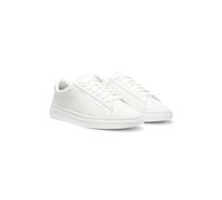 BOSS Baskets en cuir à semelle cupsole avec surpiqûres à rayures emblématiques - Style Kieran_Tenn_allt, 50552853 Blanc 41
