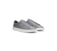 BOSS Baskets en cuir à semelle cupsole avec surpiqûres à rayures emblématiques - Style Kieran_Tenn_allt, 50552853 Gris 42