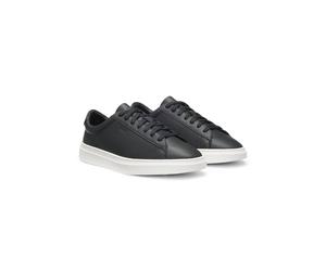 BOSS Baskets en cuir à semelle cupsole avec surpiqûres à rayures emblématiques - Style Kieran_Tenn_allt, 50552853 Noir 48
