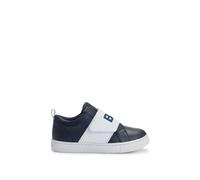 BOSS Baskets en cuir au tannage minéral avec bride logotée pour enfant - Style J50870/84922, J50870 Bleu foncé 27