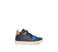 BOSS Baskets en cuir avec brides auto-adhésives logotées pour enfant - Style J51347/84925, J51347 Bleu foncé 22