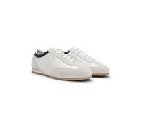 BOSS Baskets en cuir avec finitions en cuir suédé - Style Lineor_Lowp_sdtb, 50568463 Naturel 39