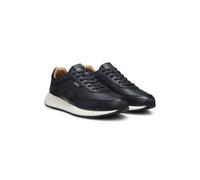 BOSS Baskets en cuir brossé avec semelle en gomme EVA - Style Vinston_Runn_butb, 50573581 Bleu foncé 39