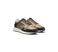BOSS Baskets en cuir de style running avec finitions en cuir suédé - Style Vinston_Runn_sdtbpl, 50573573 Brun chiné 46
