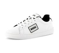 Boss - Baskets En Cuir De Vachette - Blanc - Garçon - Taille 35