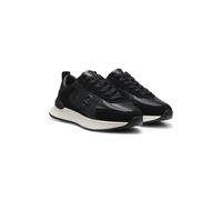 BOSS Baskets en cuir et en cuir suédé avec monogramme Double B - Style B Icon_Runn_sdgralt, 50573813 Noir 41