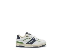 BOSS Baskets en cuir et toile pour enfant - Style J51659/10P27, J51659 Blanc 37