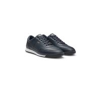 BOSS Baskets en cuir nappa avec logo doré - Style Nitan_ltpf, 50548658 Bleu foncé 44
