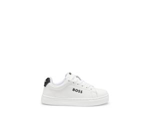 BOSS Baskets en cuir pour enfant - Style J53248/10P38, J53248 Blanc 34
