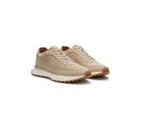 BOSS Baskets en cuir suédé à perforations - Style Jonah_Runn_sdpf, 50567933 Beige 44