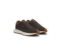BOSS Baskets en cuir suédé à perforations - Style Jonah_Runn_sdpf, 50567933 Marron foncé 45