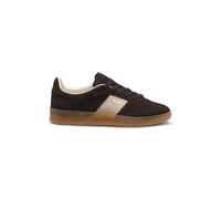 BOSS Baskets en cuir suédé avec finitions en cuir lisse - Style Brenta_Tenn_sdlt, 50563375 Marron foncé 37