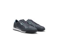 BOSS Homme Nitan_Lowp_txthem Baskets à Profil Bas, Bleu Marine, 40 EU