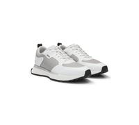 BOSS Baskets en mélange de matières avec mesh et logos - Style Jonah_Runn_meth, 50513195 Blanc 46