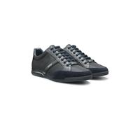 BOSS Hommes Saturn Lowp Baskets en mélange de matières avec Similicuir et Cuir suédé