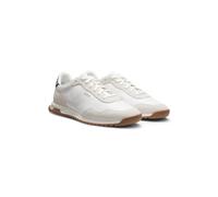 BOSS Baskets en mélange de matières avec tissu texturé - Style Zayn_Lowp_sdtxn, 50565341 Blanc 44