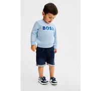BOSS Baskets en toile et cuir avec bride logotée pour enfant - Style J50875/84920, J50875 Bleu foncé 30