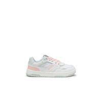 BOSS Baskets enfant en cuir et toile avec logo - Style J52832/10P35, J52832 Blanc 35