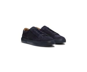BOSS Baskets Gary en cuir suédé avec système de laçage élastique - Style GaryTenn_sdhdel, 50534292 Bleu foncé 42