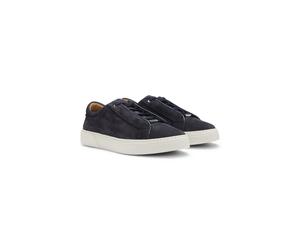 BOSS Baskets Gary en cuir suédé avec système de laçage élastique - Style GaryTenn_sdhdel, 50534292 Bleu foncé 43