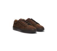BOSS Baskets Gary en cuir suédé avec système de laçage élastique - Style GaryTenn_sdhdel, 50534292 Marron foncé 44