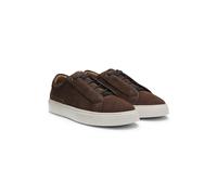 BOSS Baskets Gary en cuir suédé avec système de laçage élastique - Style GaryTenn_sdhdel, 50534292 Marron foncé 42