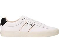 Boss Baskets hommes en bleu 100% cuir avec semelle en caoutchouc - 45