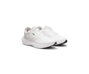 BOSS Baskets inspirées des chaussures de course avec finitions en cuir - Style BOSS-MOTION_Runn_mth, 50568946 Blanc 46