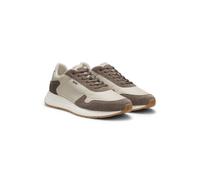 BOSS Baskets lacées en tissu léger avec finitions en cuir suédé - Style Vinston_Runn_nysd, 50568945 Beige clair 42