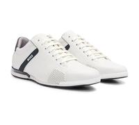 Hugo Boss Baskets Saturn Lowp Homme Cuir Doublure anti-odeurs Blanc Taille 47
