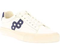 Boss - Baskets unies hommes/femmes "Aiden", cuir GT5087 (39,5 EU) (Blanc/Bleu)