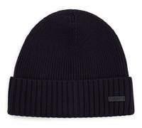 BOSS Beanie bonnet bleu foncé pour femme et homme - Fati Beanie Dark Blue 276683 Taille unique