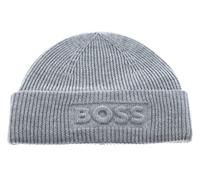BOSS Beanie bonnet gris pour homme - Alogo Beanie Gray 286405 Taille unique
