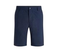 Boss - Bermuda Misto Lino Tech-Comfort - Homme - Shorts - Bleu - Taille: W30