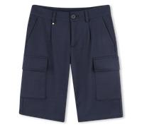 Boss - Bermuda Uni Avec Poches - Bleu Cargo - Garçon - 16 Ans